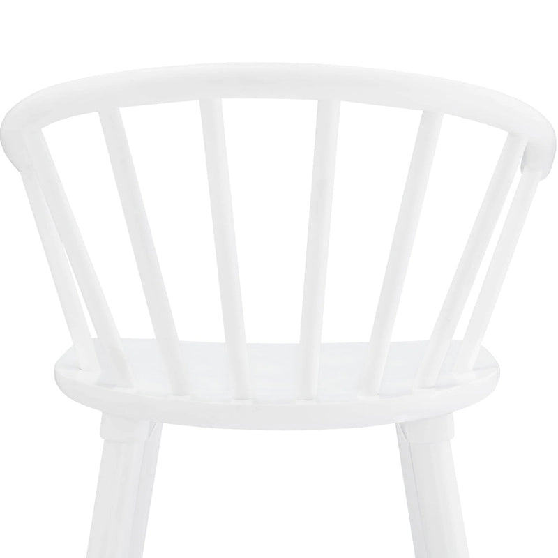 Tabourets de bar à dossier fuseau, lot de 2 – Café foncé / Noir / Noyer / Blanc
