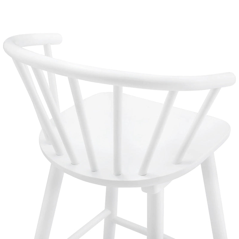 Tabourets de bar à dossier fuseau, lot de 2 – Café foncé / Noir / Noyer / Blanc
