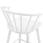 Tabourets de bar à dossier fuseau, lot de 2 – Café foncé / Noir / Noyer / Blanc