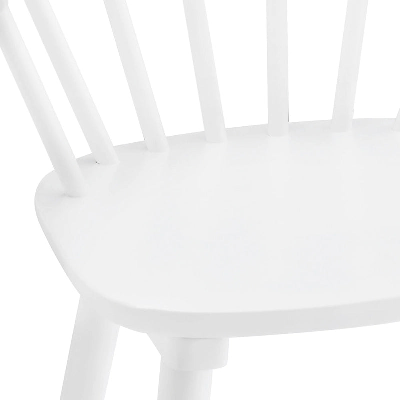 Tabourets de bar à dossier fuseau, lot de 2 – Café foncé / Noir / Noyer / Blanc
