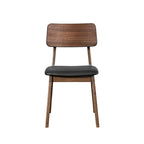 Chaises de salle à manger incurvées en noyer et noir de style Mid-Century, lot de 2