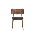 Chaises de salle à manger incurvées en noyer et noir de style Mid-Century, lot de 2