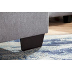 Canapé sectionnel d'angle en U gauche gris, 5 places, en chenille