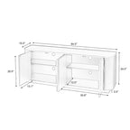 Meuble de rangement, buffet, meuble TV avec motif ondulé