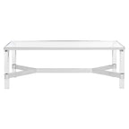 Table basse SAFAVIEH Couture Giang en acrylique et argent - 47Lx24Px17H