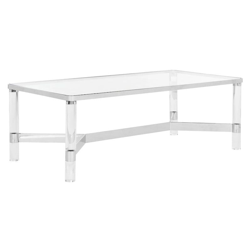 Table basse SAFAVIEH Couture Giang en acrylique et argent - 47Lx24Px17H