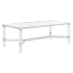 Table basse SAFAVIEH Couture Giang en acrylique et argent - 47Lx24Px17H