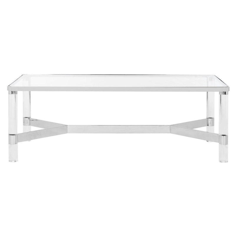 Table basse SAFAVIEH Couture Giang en acrylique et argent - 47Lx24Px17H