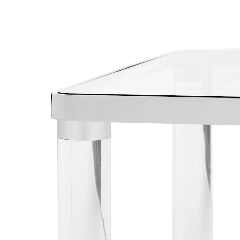 Table basse SAFAVIEH Couture Giang en acrylique et argent - 47Lx24Px17H